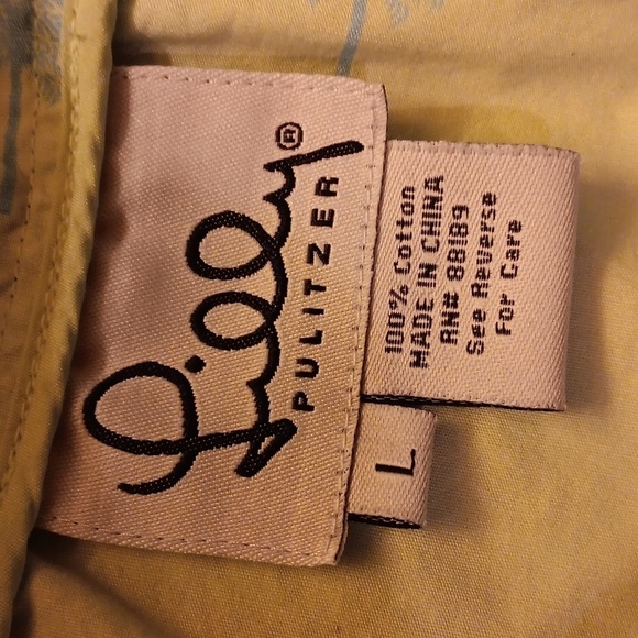 Lilly Pulitzer large palm 🌴 tree lined trench coat - Picture 2 of 3